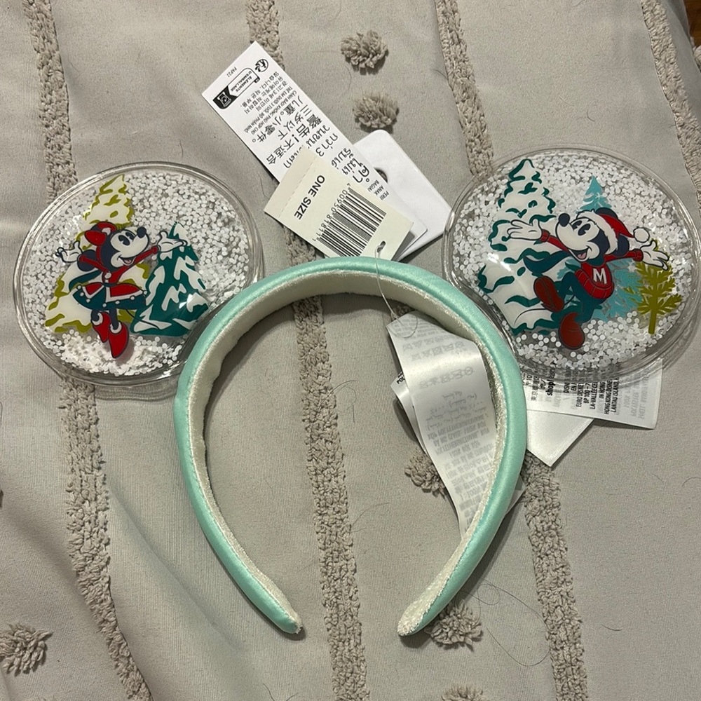Disney Mickey Mouse Snow Globe Ears Headband - Green